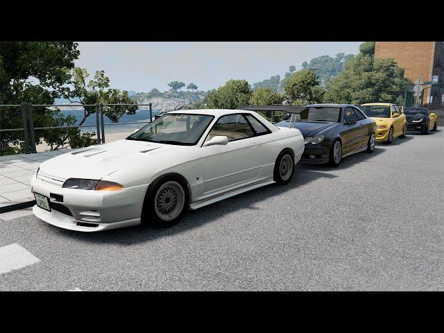 Street Drifting With Friends on BeamNG