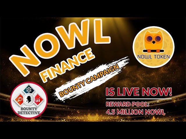 [BOUNTY DETECTIVE]  Nowl.Finance - 4,500,000 NOWL + 3 BNB REWARD POOL