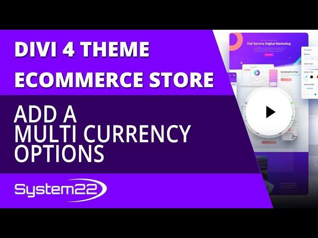 Divi 4 Ecommerce Add Multi Currency Options 