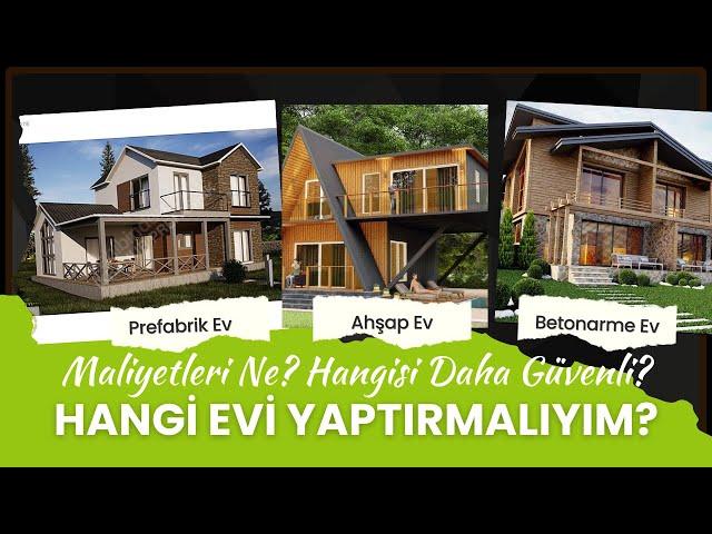 2024 Müstakil Ev Maliyetleri | Villa Maliyeti | Betonarme Ev Ahşap Ev Köy Evi Kaba İnşaat Maliyeti