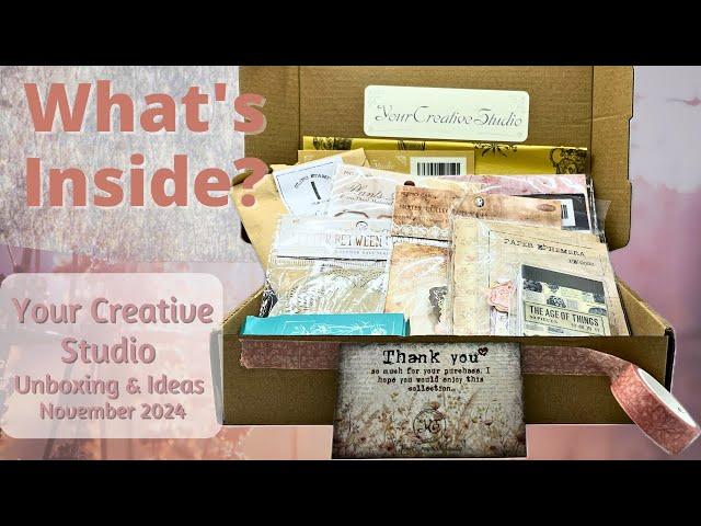 Your Creative Studio Unboxing & Ideas:  November 2024  Review Stationery Supplies Subscription