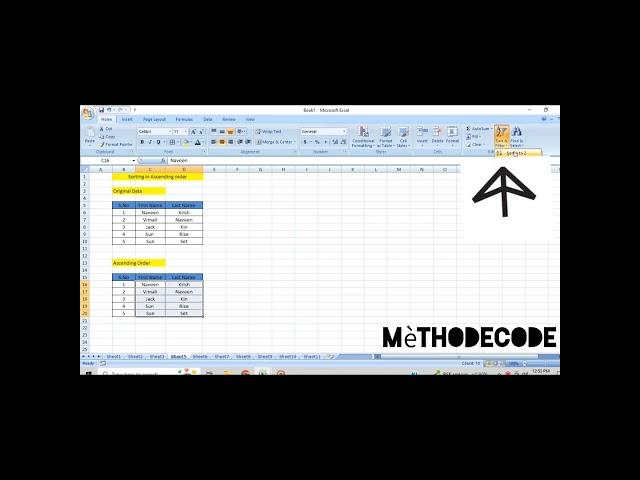 Sorting in Excel.#coder #excel #excelformula #exceltips #exceltutorial #excelkeyboardshortcuts