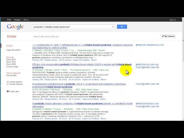 Google Scholar: Basic Search