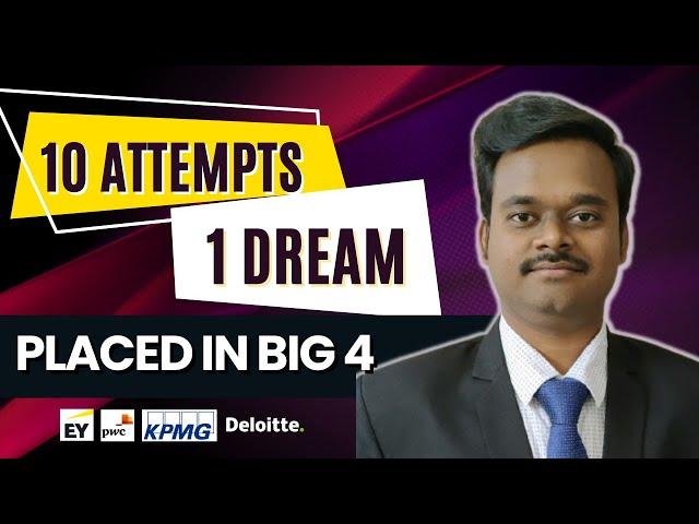 How a CA Student Placed in the Big 4 after 10 Attempts | CA Harsha Vardhan