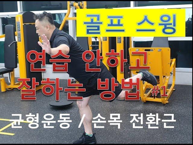 골프스윙-연습안하고 잘하는방법[균형운동/악력키우기]-말로버디