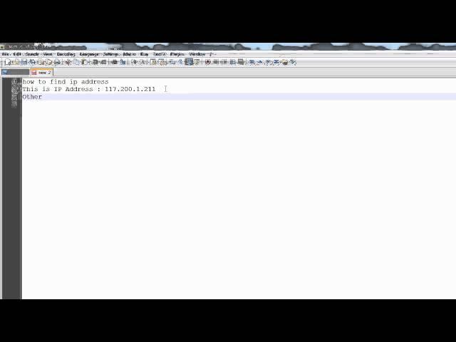 Tutorial - How to find ip address