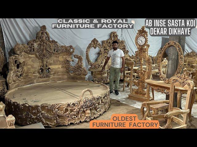 Teakwood and Sheesham Wood Carving Furniture From Factory at Very Cheap Price in Furniture Market