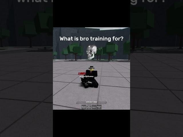 What is bro training for  |  #thestrongestbattlegrounds #roblox #tsb #memes #funny