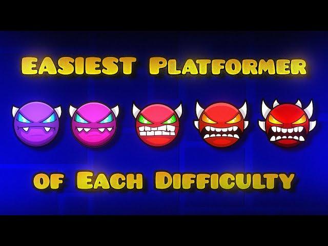 (2024) The Easiest Platformer Demons of Each Difficulty in Geometry Dash