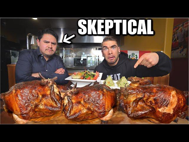 ATTEMPTING A NEVER BEATEN ROAST CHICKEN CHALLENGE | Joel Hansen Raw