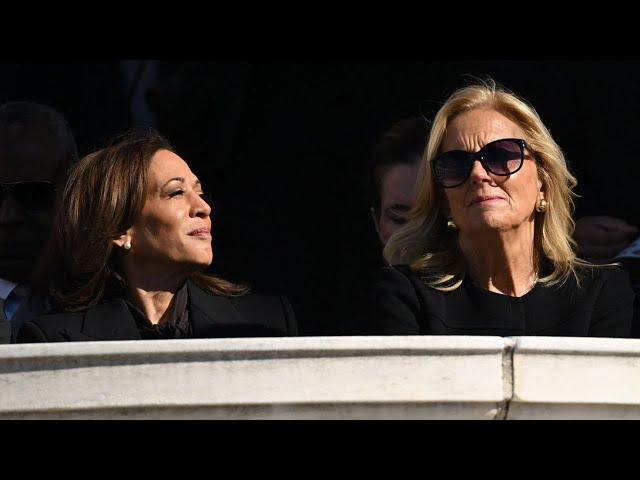 ‘Tension’ high as Kamala Harris and the Bidens make first public appearance post-election loss