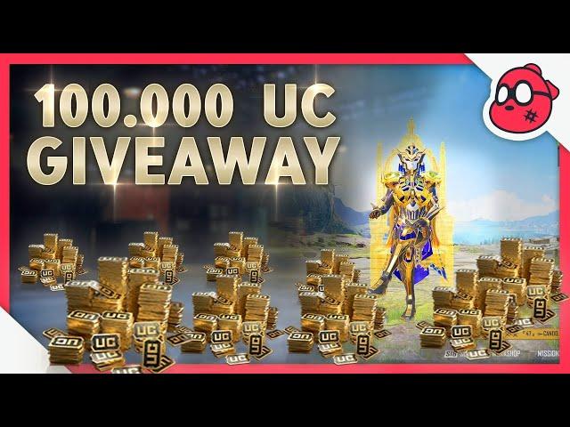 $100,000 UC GIVEAWAY (FREE) | PUBG MOBILE