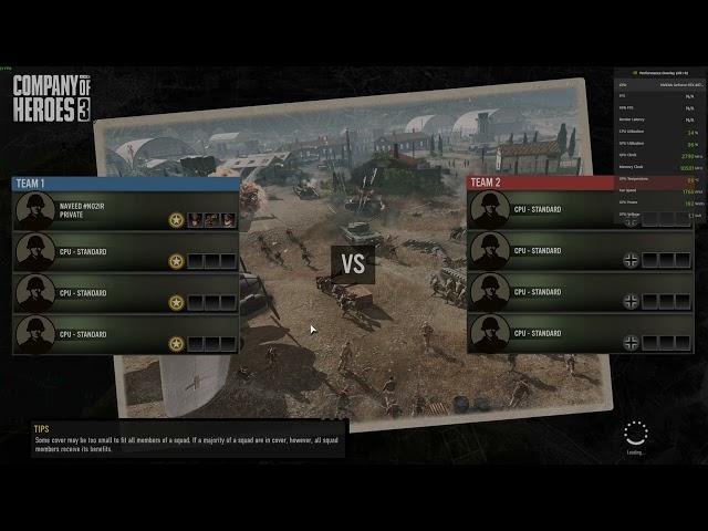 RTX 4070 Ti + Ryzen 7 5800X3D Benchmark in Company of Heroes 3 1440p Ultra Settings