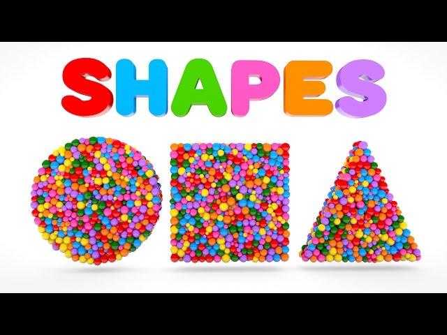 Learn Shapes with Colorful Balls - Shapes & Colors Videos Collection