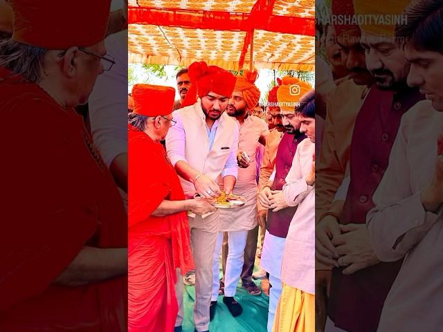KUVAR HARSHADITYASINH PARMAR AT BHOOMI PUJAN OF “ VEJALVAD RAJPUT SAMAJ SHIKSHAN SANKUL“ AT DANGARVA