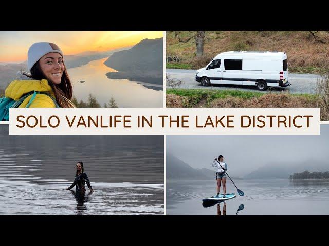 SOLO VANLIFE in the LAKE DISTRICT - wildcamp | SUP | swim | hike