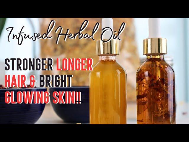 How To Make HERBAL OIL for HAIR GROWTH | BEST OIL for GLOWING SKIN DIY