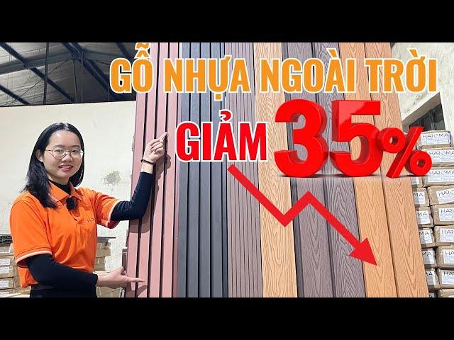 Giảm giá toàn bộ gỗ nhựa ngoài trời ốp trần tường sàn tới 35% | Gỗ nhựa ngoài trời giá rẻ | Haroma