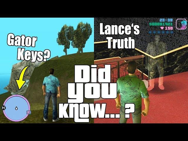 GTA Vice City Easter Eggs and Secrets 6 BETA Features, Gator Keys, Secret Places, Myths