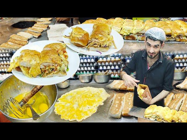 Most Popular Best anday wala burger in Lahore Street Food | Famous Mansoor Ali Fast Food