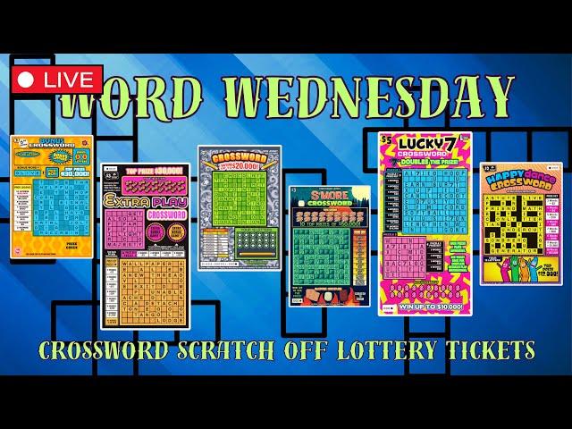 LIVE-STREAMING WHILE COMPLETING CROSSWORD SCRATCH OFF LOTTERY TICKETS