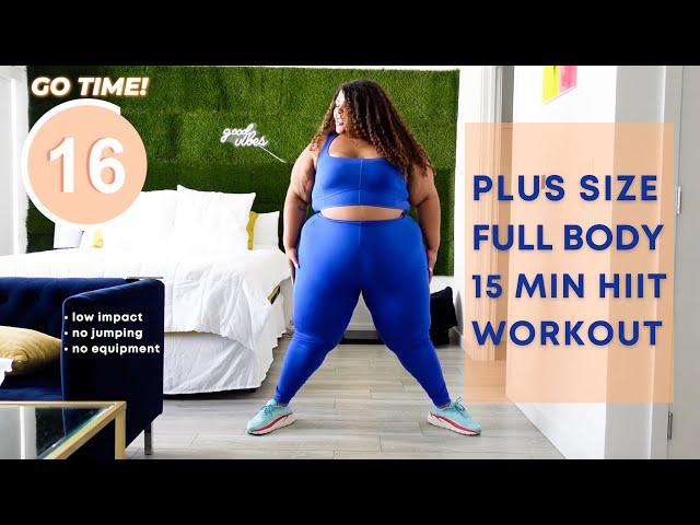 EASY 15 MINUTE PLUS SIZE FRIENDLY FULL BODY HIIT WORKOUT | low impact | no equipment | no jumping