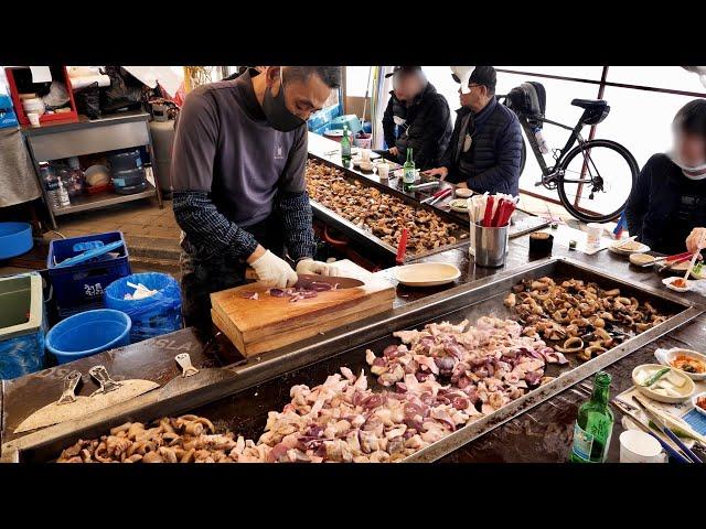 Korean food assorted pig intestines food, Korean street food