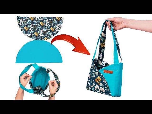 Amazing idea - a simple bag sew only two pieces easily!