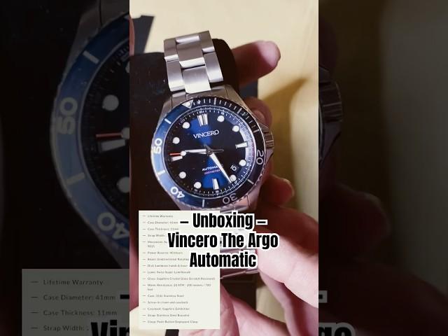 Unboxing Vincero collective | The Argo Automatic #diverwatch #mensfashion #vincerocollectivepod