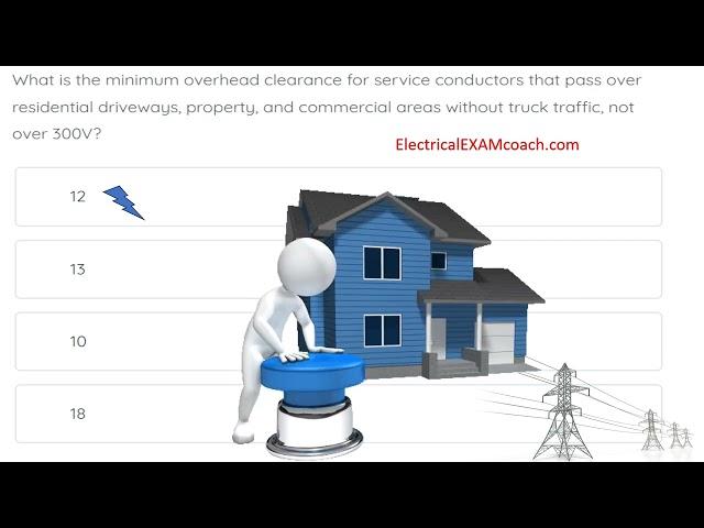 #192 Electrical Question of the Day NEC 230.24 Overhead Conductor Clearance