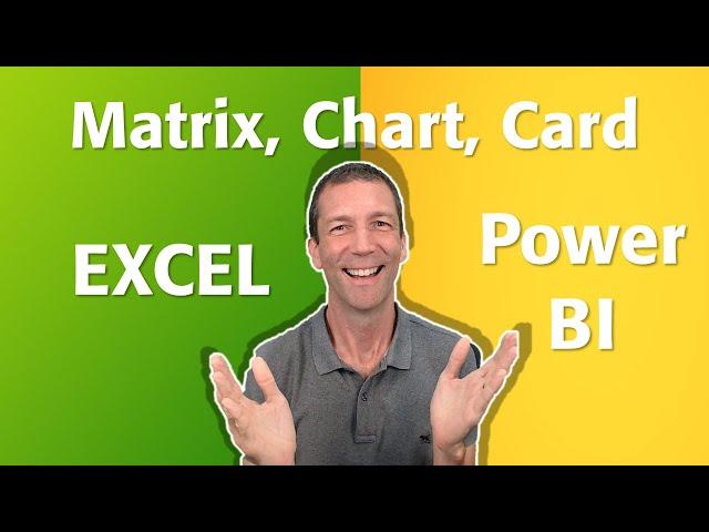 Beginners Guide - Building visuals in Excel and Power BI quick comparison