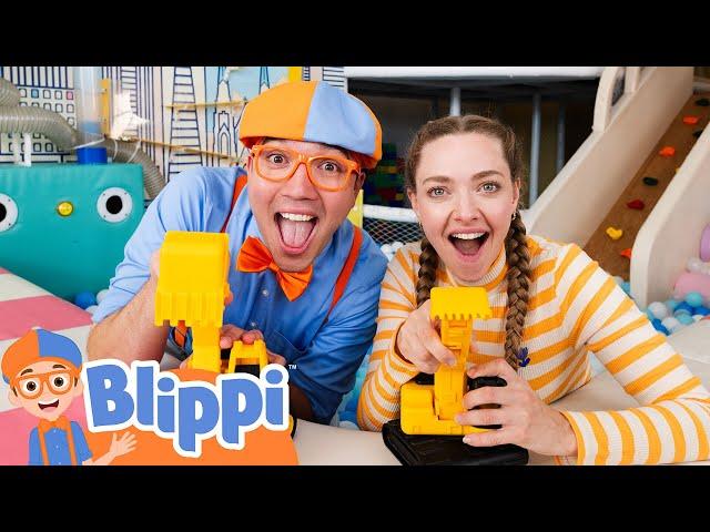 Amanda Seyfried and Blippi's Excavator Song! | Music Videos for Kids