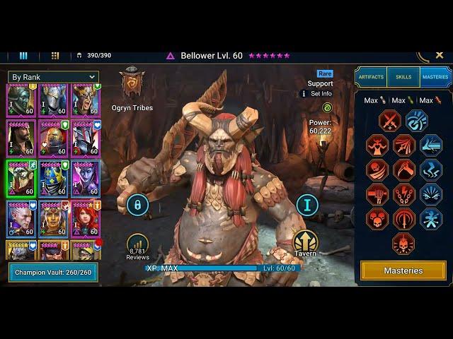 Raid Shadow Legends Bellower 12-3 Brutal 7 Second Build.