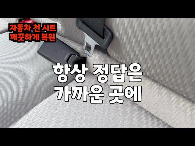 자동차 시트 청소 마스터가 되는 방법!  DIY 차량 청소 팁"