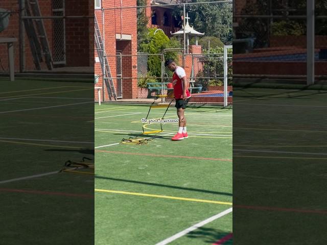 you vs you ‍️ #football #grind #training #ladderdrills #fastfeet