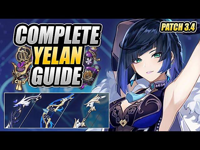 YELAN UPDATED GUIDE | Optimal Builds, Weapons, Artifacts, Team Comps | Genshin Impact [3.4]