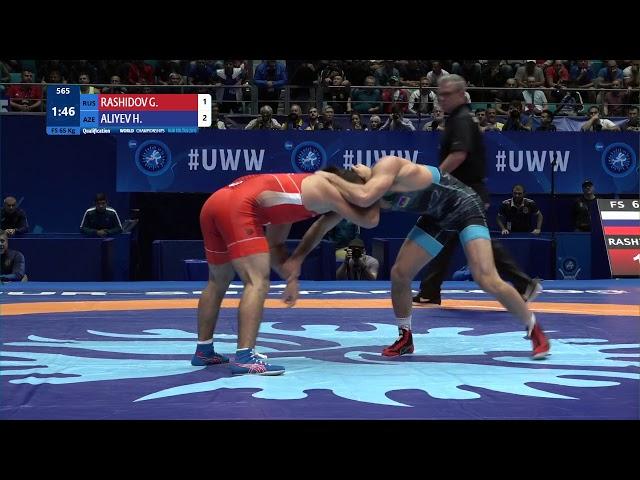 Qual. FS - 65 kg: G. RASHIDOV (RUS) v. H. ALIYEV (AZE)