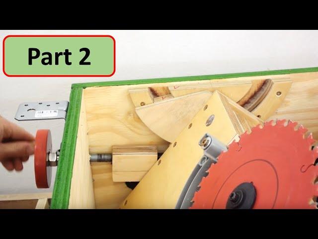 How to build a Table Saw with Simple Tools - Part 2: Trunnion Blade Tilt Mechanism