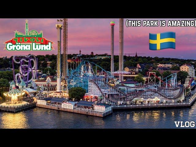 Is This The Most COMPACT Amusement Park Ever? Gröna Lund - Stockholm, Sweden | VLOG [7/30/23]