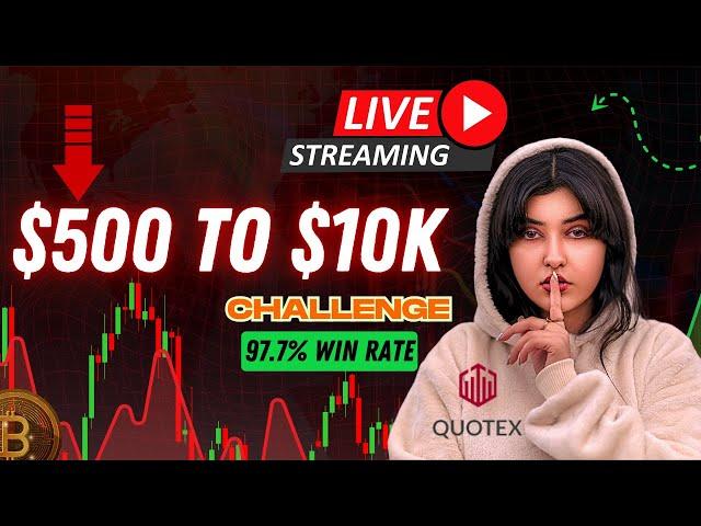 Quotex Live Trading Signals |OTC market King| $500 TO $10K Challenge|Day 02
