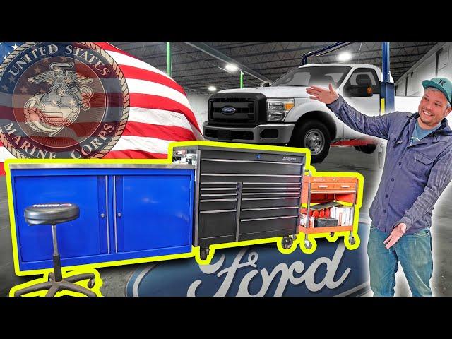 Active Duty Marine To Ford Heavy Diesel Technician | Snap-on KRL1022 Toolbox Tour