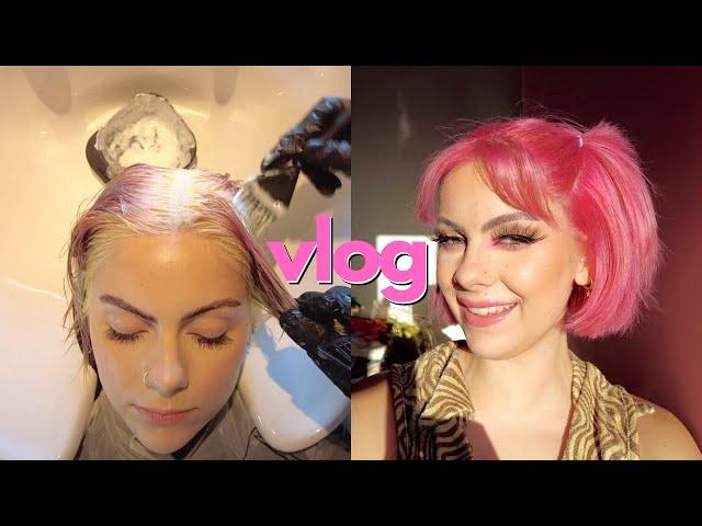 I DYED MY HAIR AGAIN - Bubblegum Pink Sophie Hannah Hair | VLOG