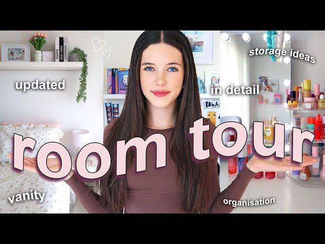 UPDATED ROOM TOUR  *In Full Detail* aesthetic, makeup vanity, room decor, organising