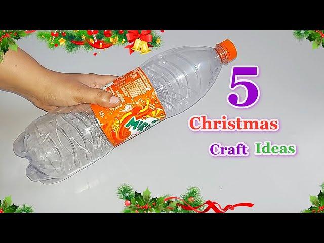 Step By step 5 Christmas Decoration ideas from Plastic Bottle | DIY Christmas craft idea441