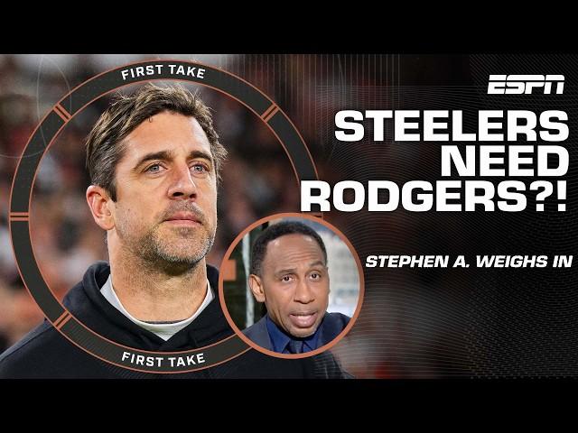 Would Aaron Rodgers make the Steelers DANGEROUS?  Stephen A. and Shannon Sharpe debate | First Take