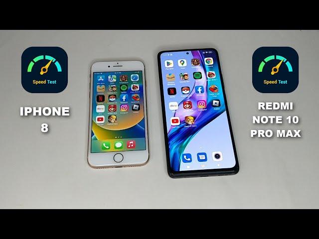 iPhone 8 Vs Redmi Note 10 Pro Max SPEED TEST