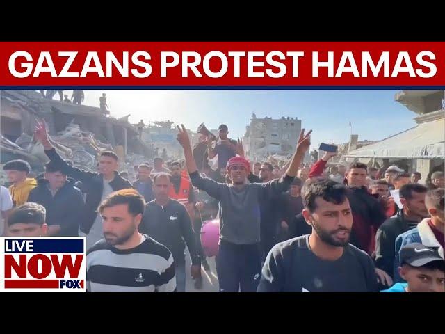 Palestinians protest against Hamas and war  | LiveNOW from FOX