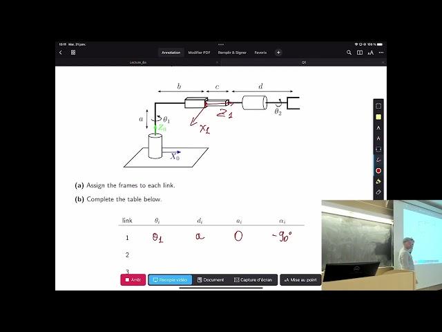 Denavit–Hartenberg parameters of a 3-link manipulator with prismatic joint - Example