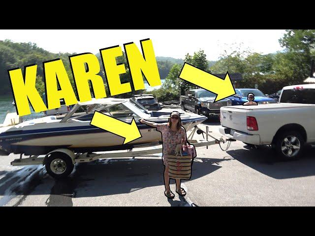 Boat Ramp KAREN's throw TANTRUM... (Clueless how it works)