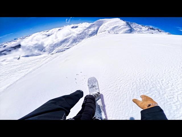 POV: Snowboarding, but in heaven.